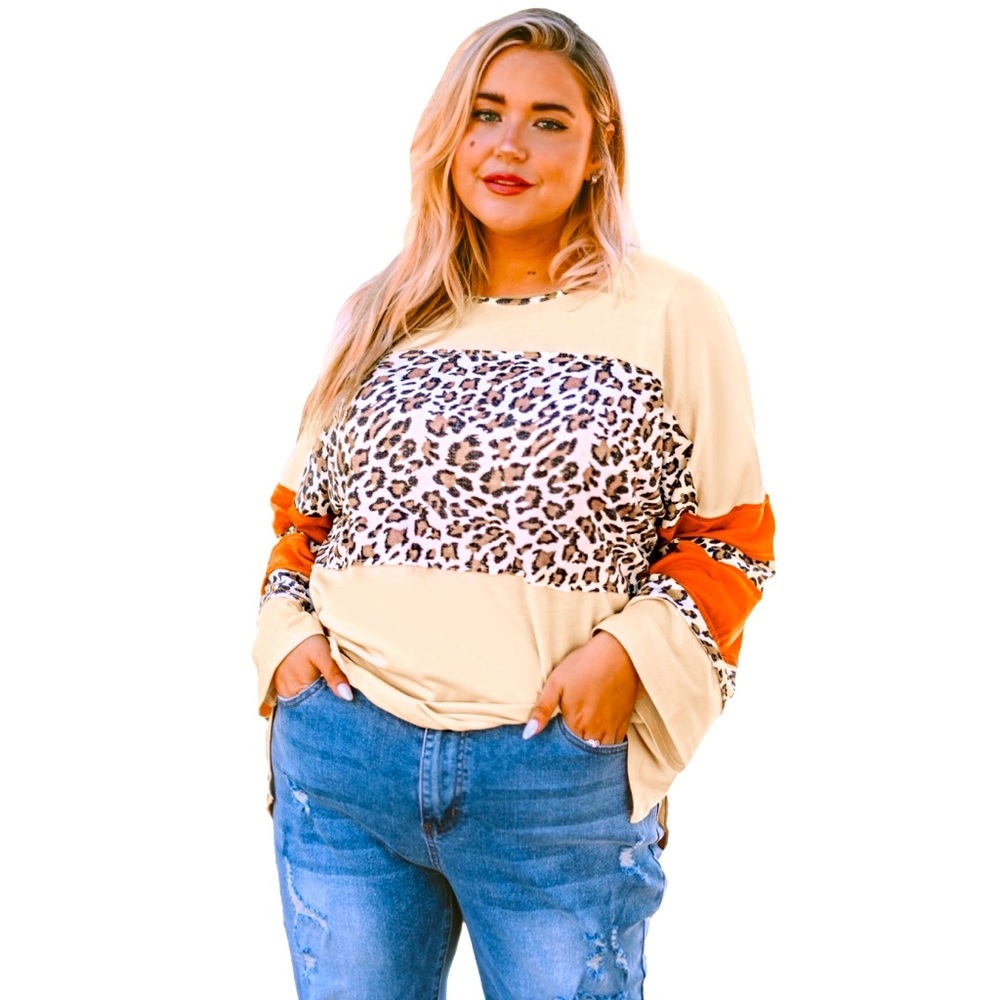 Leopard Color Block Patchwork Plus